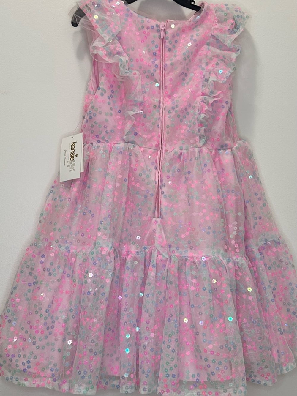 Kensie Girl Pink Sparkle Tulle Dress Size 12 Princess Party NWT - Picture 3 of 3
